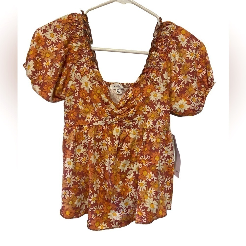 𝅺eyeshadow Sweetheart Neck Babydoll Top -XS